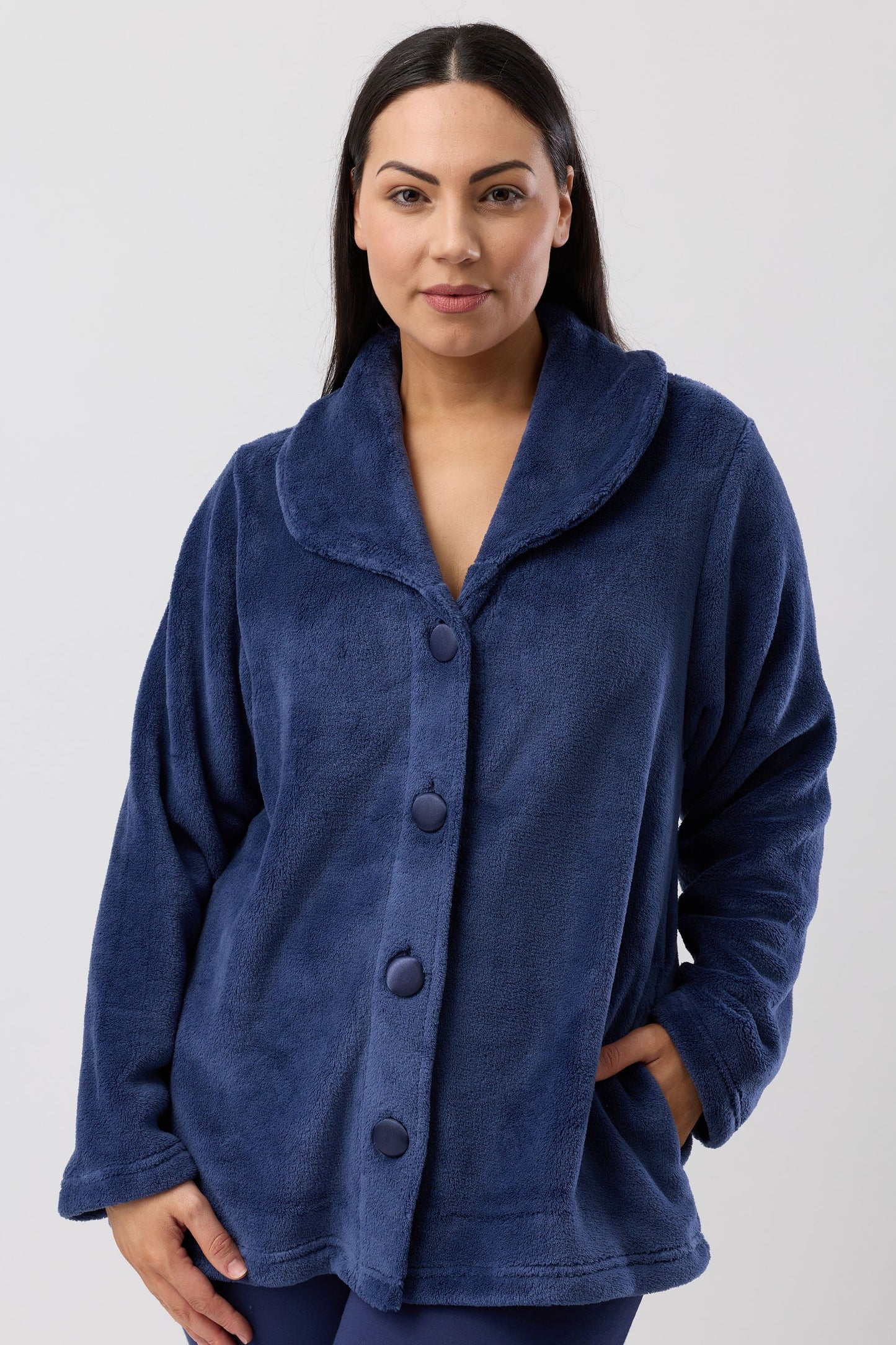LUXURY SLEEP JACKET NAVY - Y807