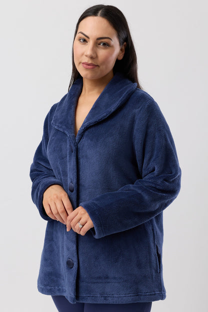 LUXURY SLEEP JACKET NAVY - Y807