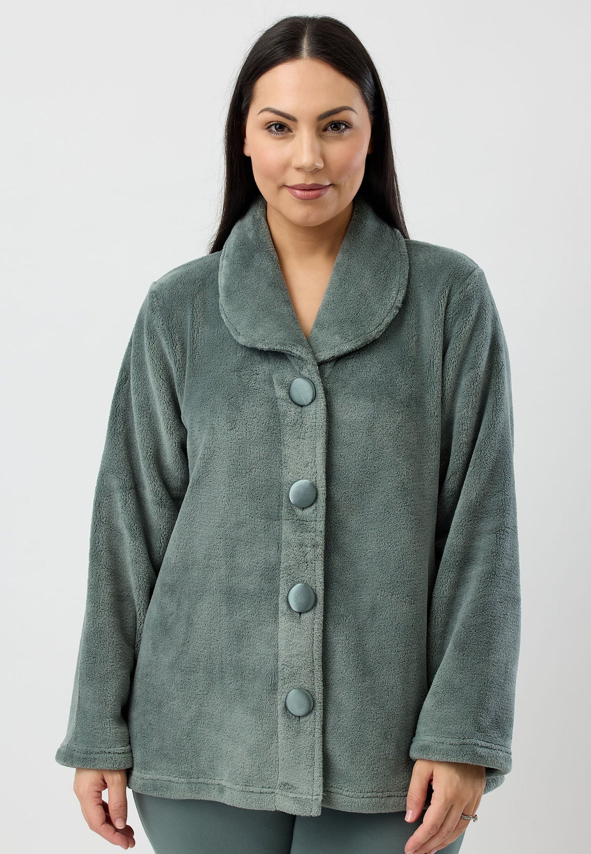 Line Set Sleep Jacket LUXURY SLEEP JACKET OLIVE - Y807 – The Sleep Club