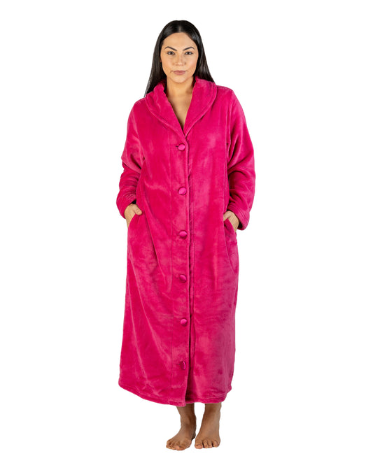 BUTTON ROBE ROSE - Y830