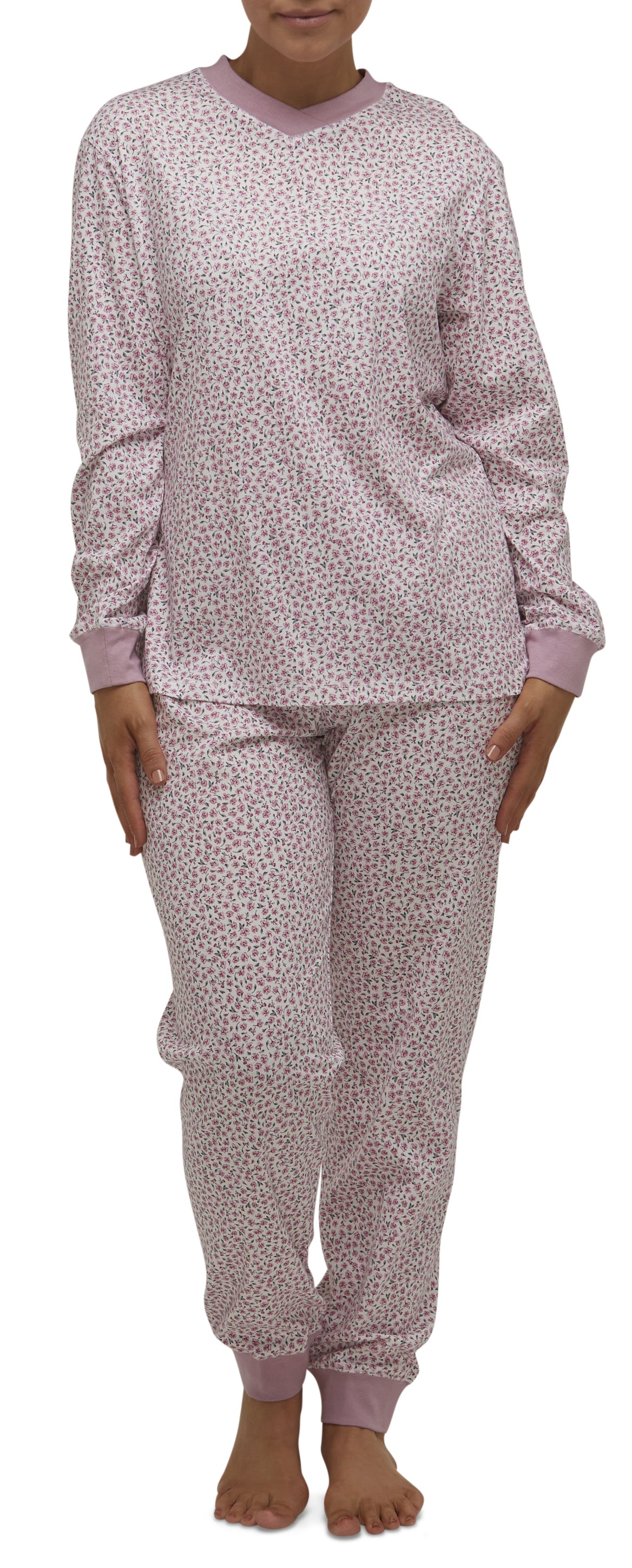 DITSY SKI PJ SET DUSTY PINK - SK100D