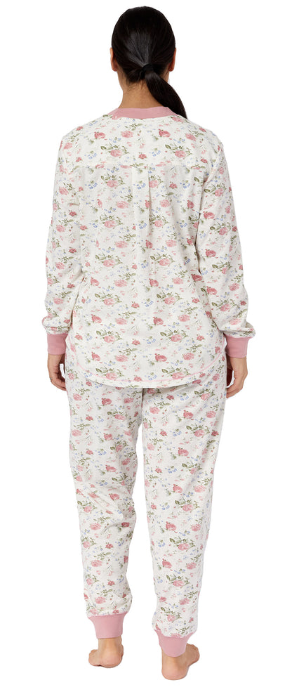 VINTAGE GARDEN SKI PJ SET PINK - SK102VG