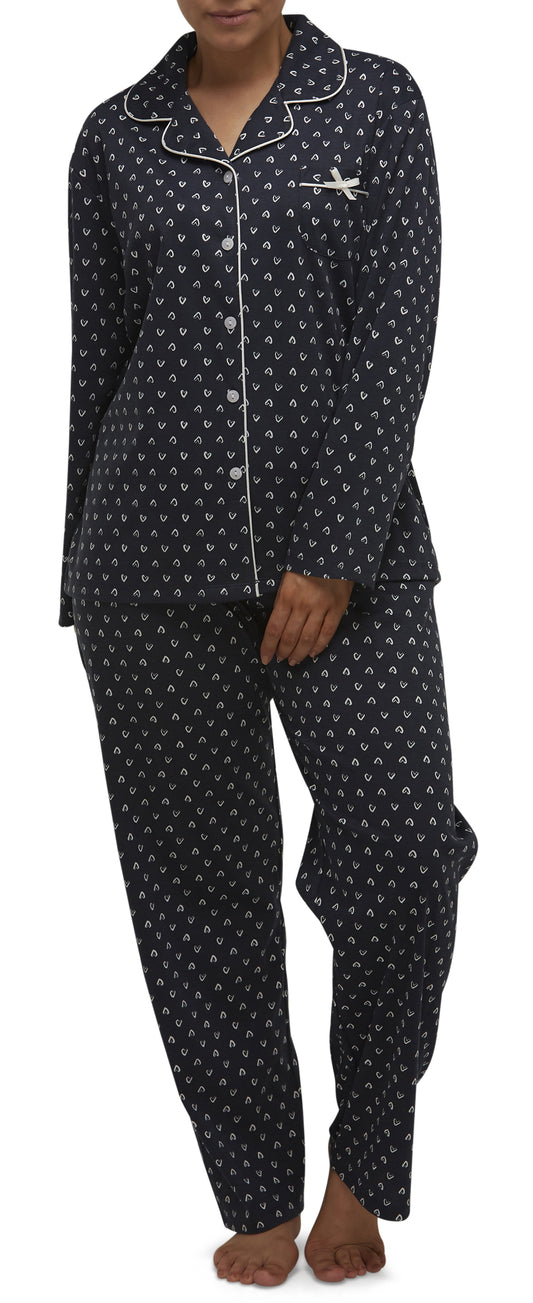 HEARTS REVERE PJ SET MIDNIGHT - SK105H