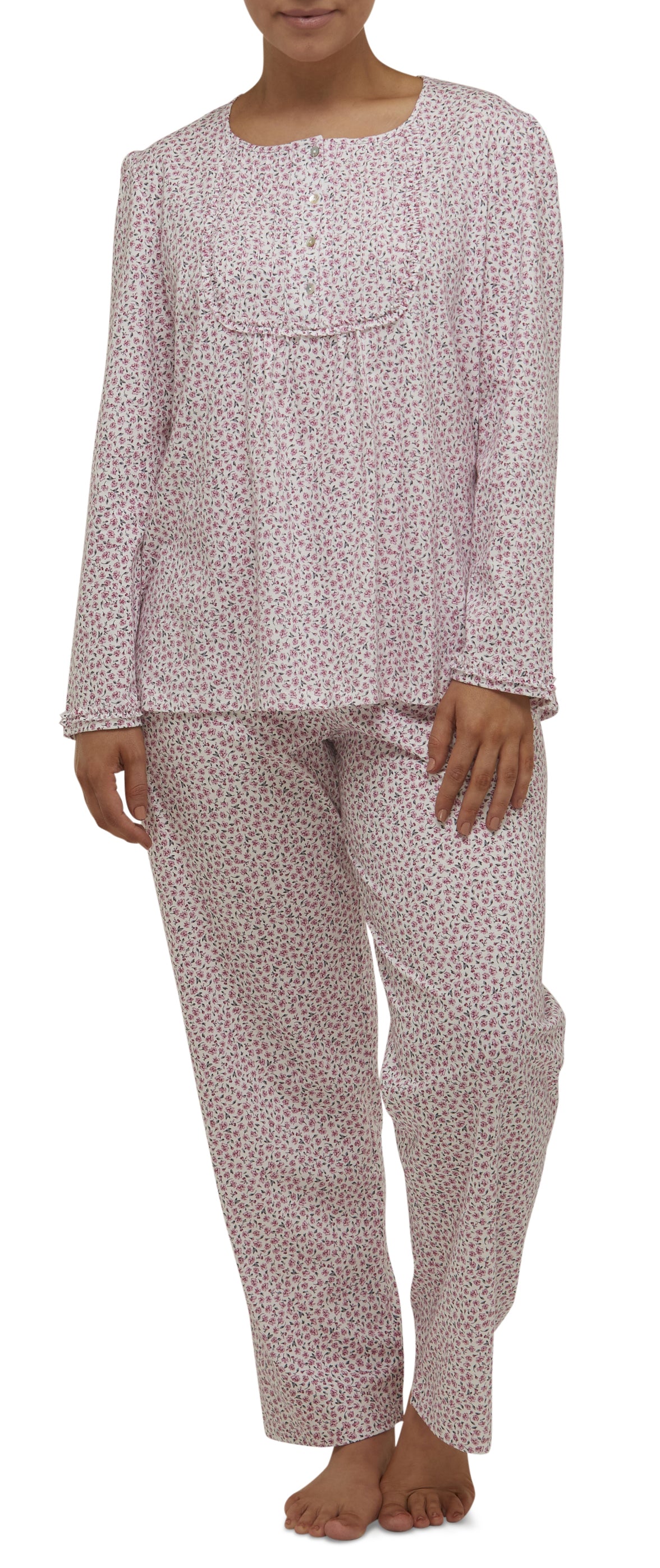 DITSY RUFFLE PJ SET DUSTY PINK -SK111D