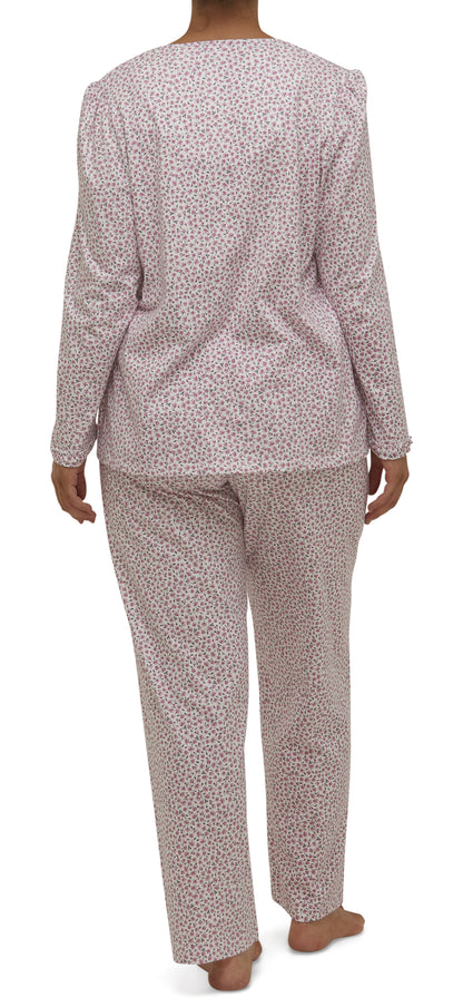 DITSY RUFFLE PJ SET DUSTY PINK -SK111D