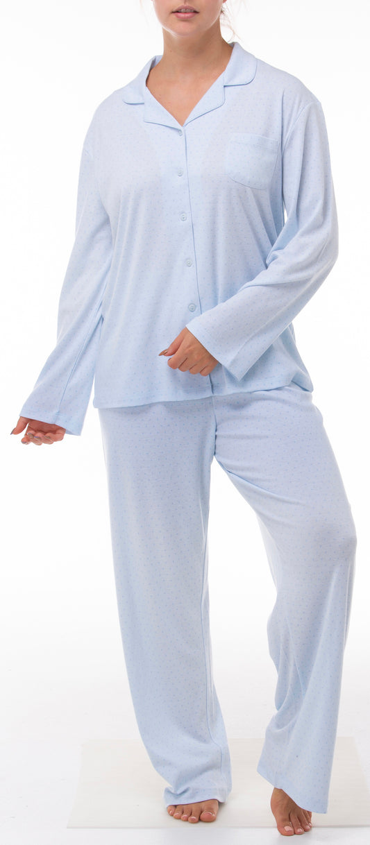 LEILA REVERE PJ SET PALE BLUE - SK127