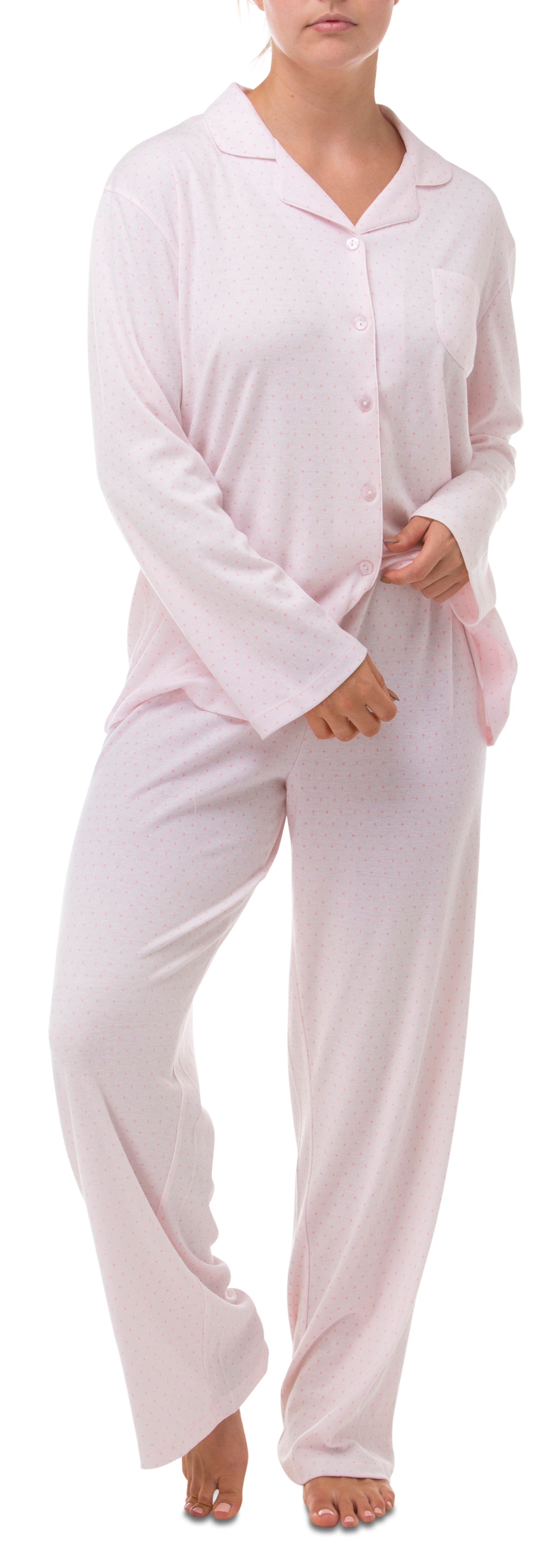 LEILA REVERE PJ SET PALE PINK - SK127