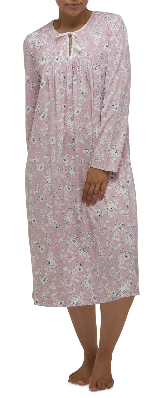 SHELLEY QUILTED NIGHTIE / DUSTY ROSE - SK202S