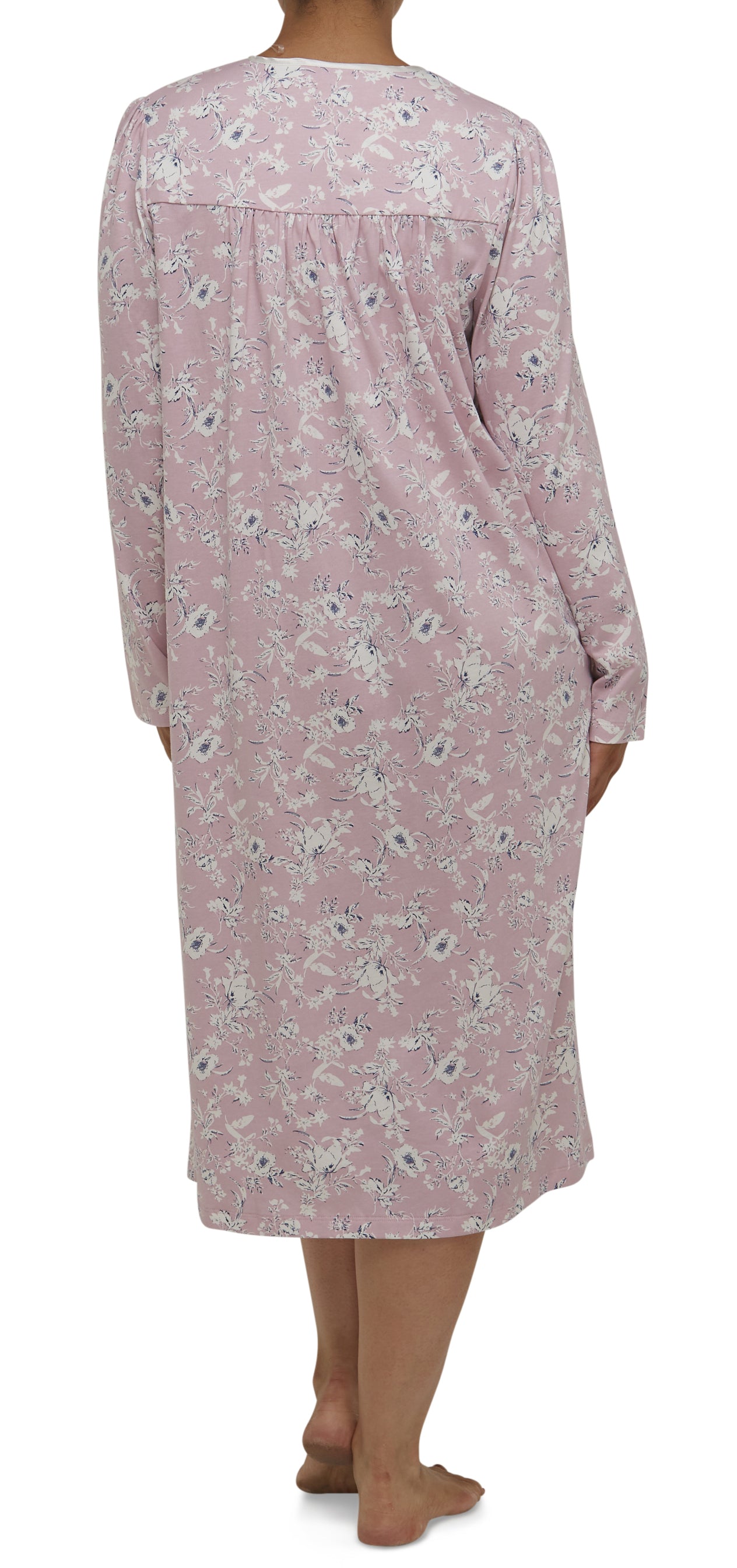 SHELLEY QUILTED NIGHTIE / DUSTY ROSE - SK202S