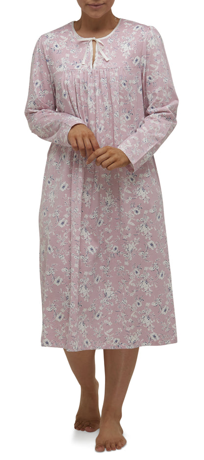 SHELLEY QUILTED NIGHTIE / DUSTY ROSE - SK202S