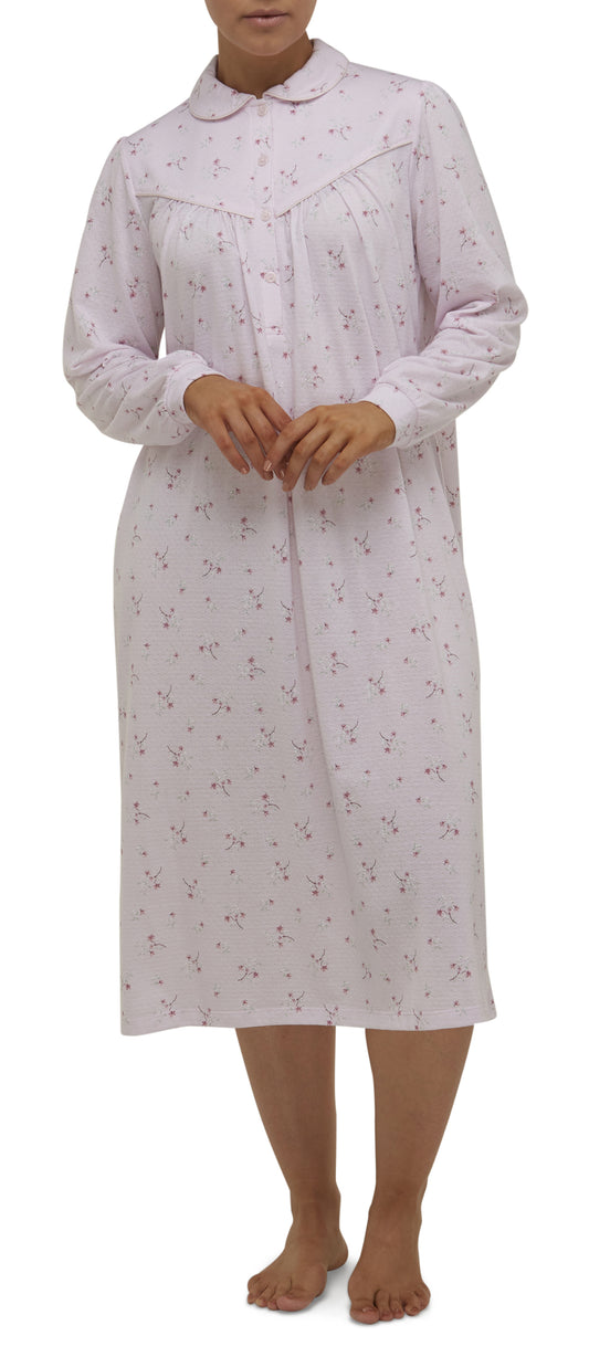 ISABEL COLLARED NIGHTIE / PALE PINK-SK205I