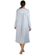 Load image into Gallery viewer, SPOT SMOCKING NIGHTIE BLUE - SK206S
