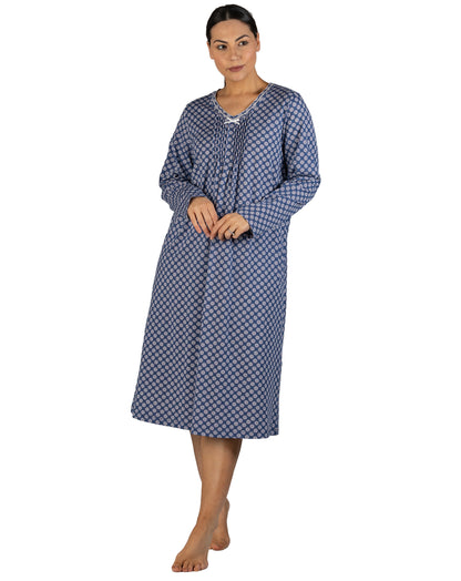 GEO CROCHET NIGHTIE DENIM - SK208G