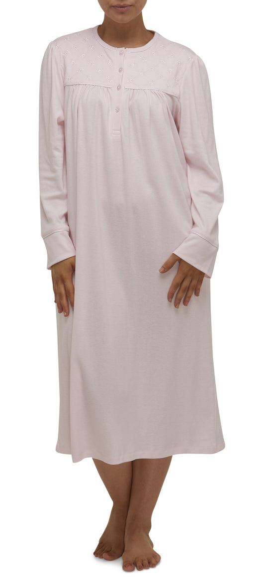 JAYNE EMBROIDERED NIGHTIE / PINK-SK214J