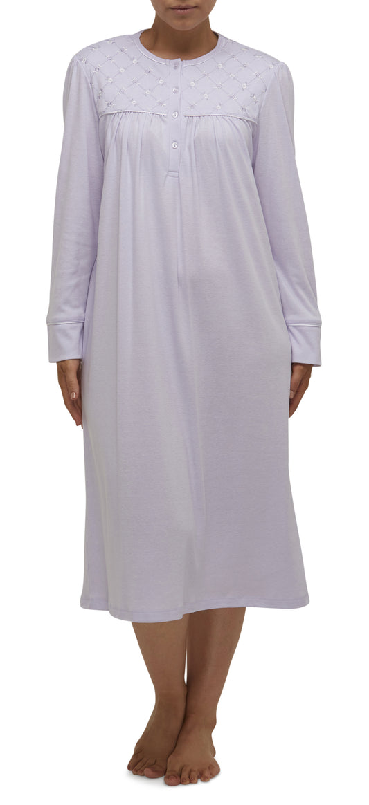 JAYNE EMBROIDERED NIGHTIE / VIOLET-SK214J