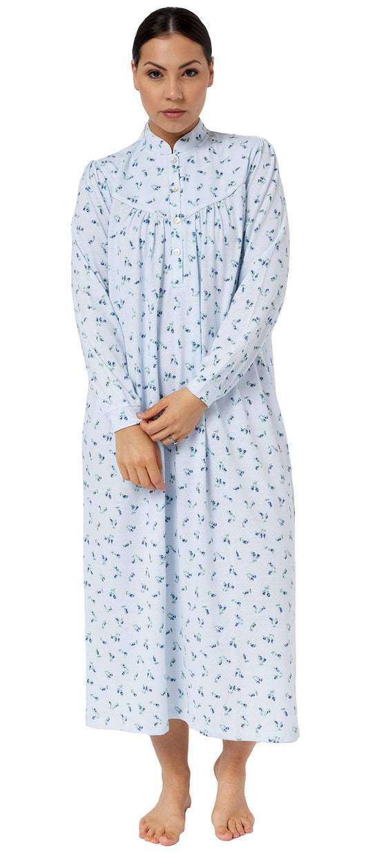 ROSEBUD MANDARIN NIGHTIE BLUE - SK216R