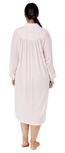 EMBROIDERED COLLAR NIGHTIE PINK - SK232E