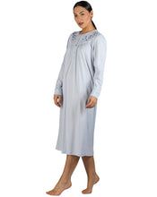 Load image into Gallery viewer, SPOT EMBROIDERED NIGHTIE BLUE - SK236S
