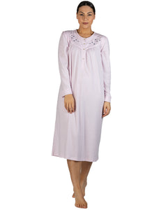 SPOT EMBROIDERED NIGHTIE PINK - SK236S