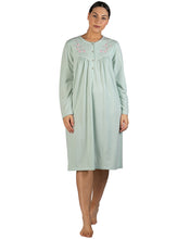 Load image into Gallery viewer, BOUQUET EMBROIDERY NIGHTIE SAGE - SK237E
