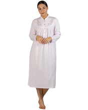 Load image into Gallery viewer, BOUQUET EMBROIDERY MANDARIN NIGHTIE PINK - SK238E
