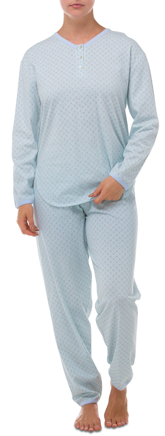 SAFFRON GEO PJ SET EMERALD - SK392