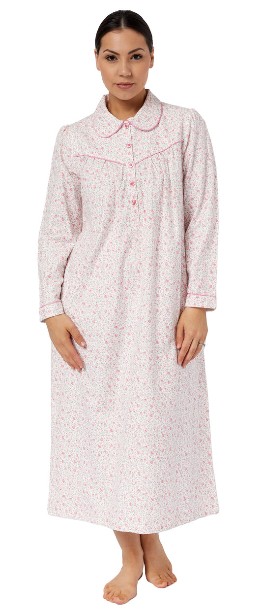 APPLE BLOSSOM COLLAR NIGHTIE PINK - SK612A