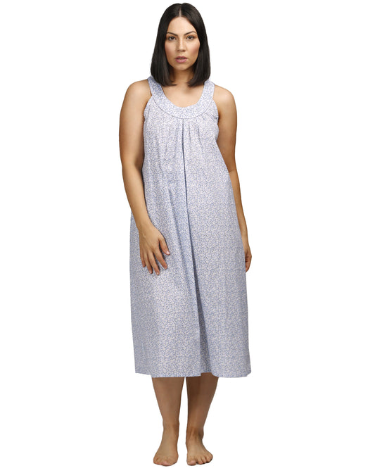 DITSY SLEEVELESS NIGHTIE BLUE - SK805D