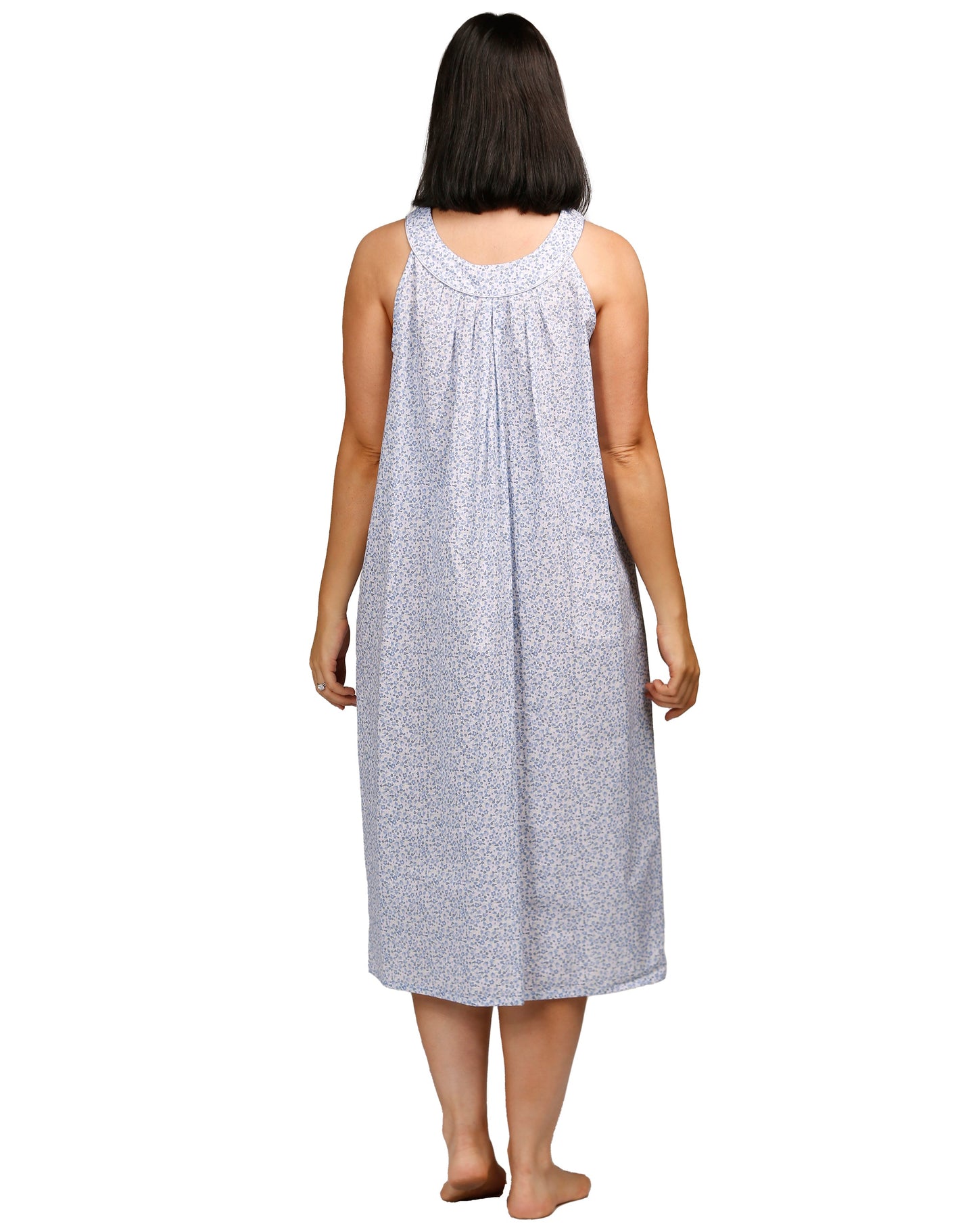 DITSY SLEEVELESS NIGHTIE BLUE - SK805D