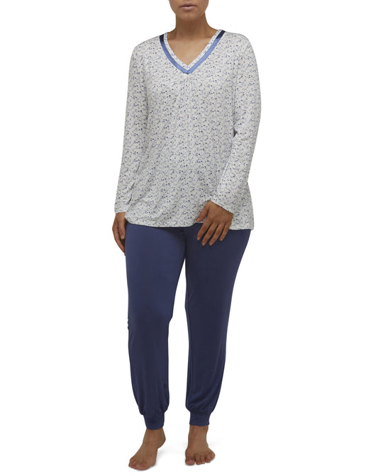 BOTANICAL BLUES PJ SET SLATE BLUE - Y209