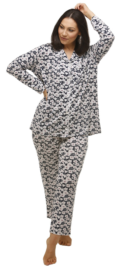 POPPY REVERE PJ SET NAVY - Y227