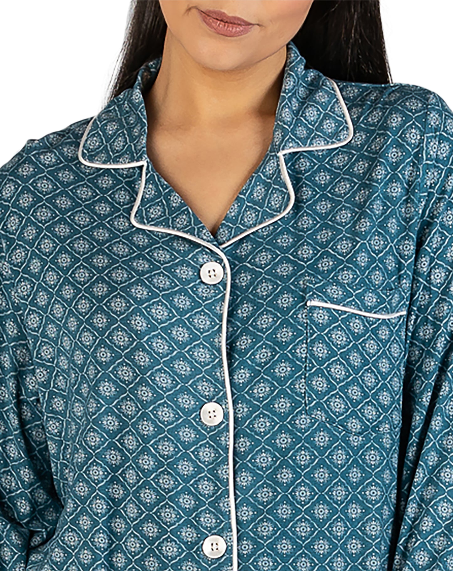 MOROCCO REVERE PJ SET TEAL - Y246M