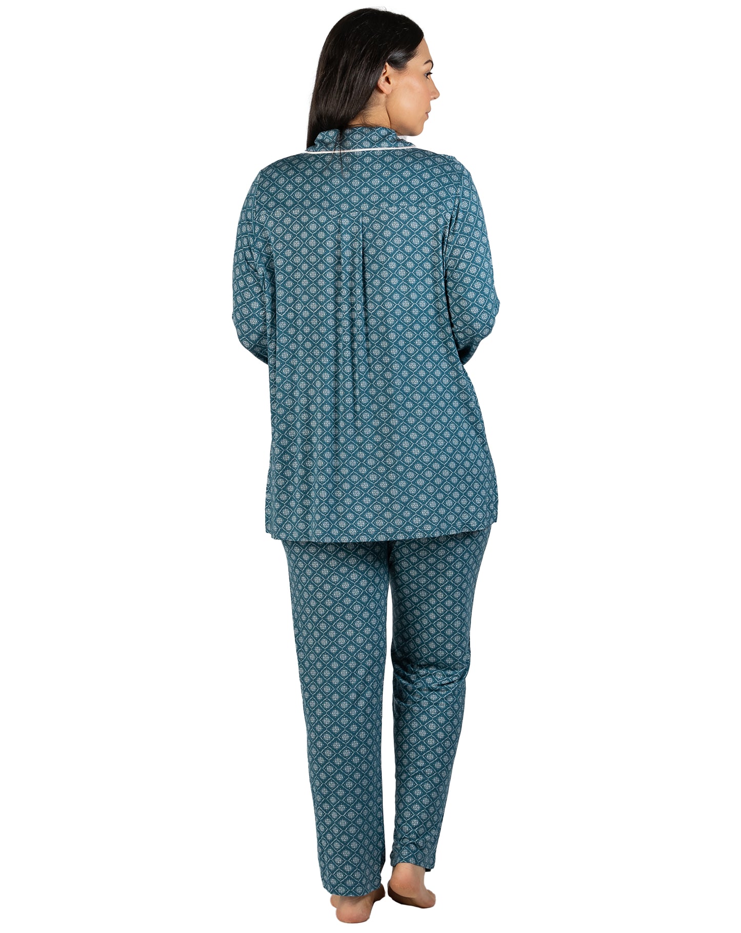 MOROCCO REVERE PJ SET TEAL - Y246M