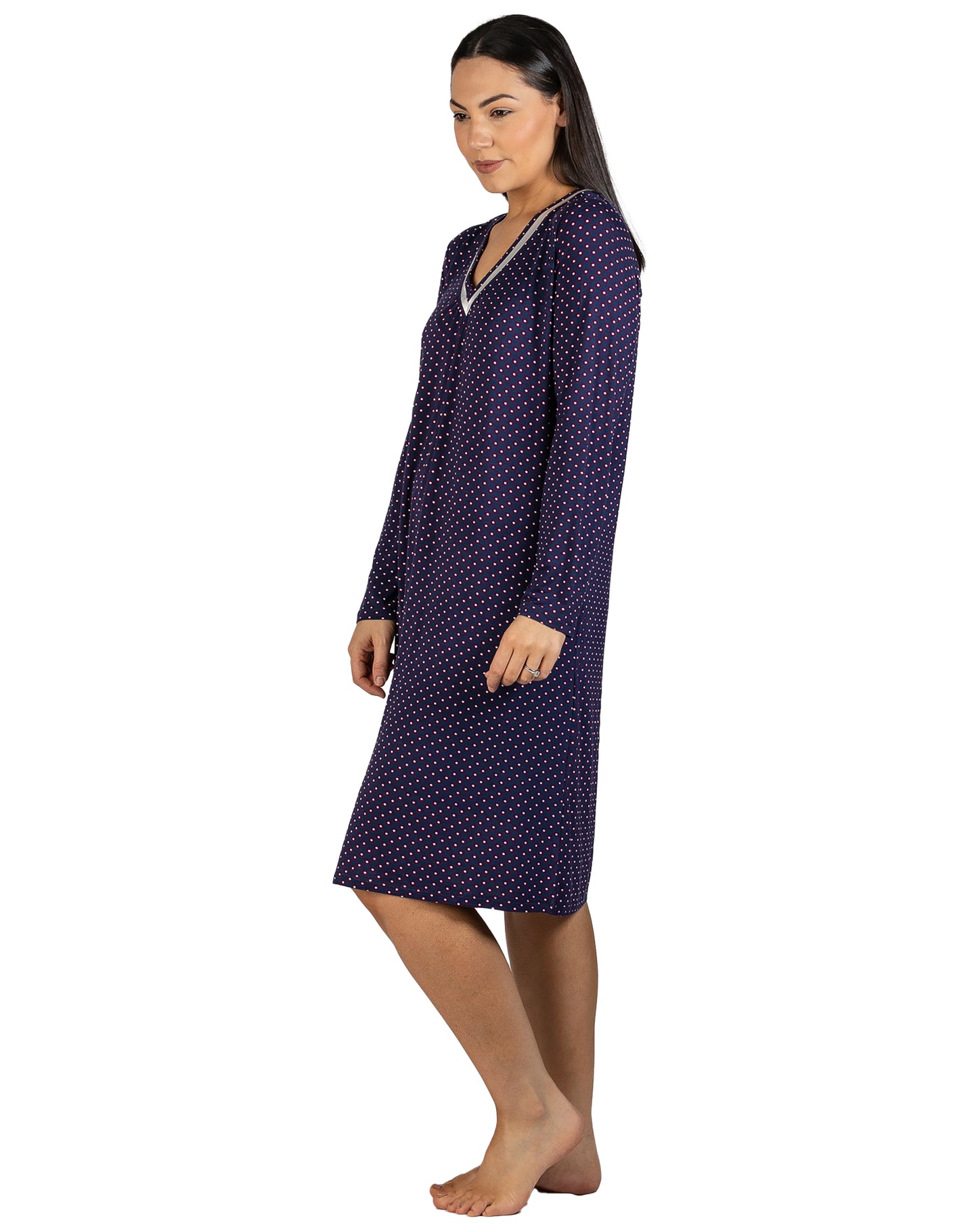 WINTER DAISY NIGHTIE NAVY - Y319WD