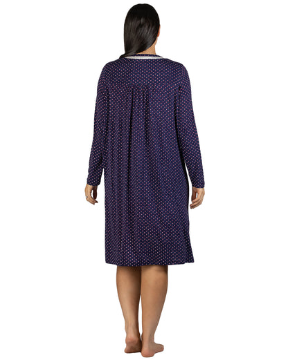 WINTER DAISY NIGHTIE NAVY - Y319WD