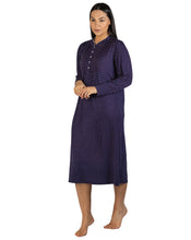 Load image into Gallery viewer, WINTER DAISY MANDARIN DRESS NAVY - Y321WD
