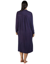 Load image into Gallery viewer, WINTER DAISY MANDARIN DRESS NAVY - Y321WD
