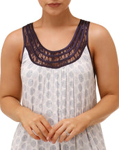 Load image into Gallery viewer, CIRCLE SLEEVELESS NIGHTIE EGGPLANT-Y336
