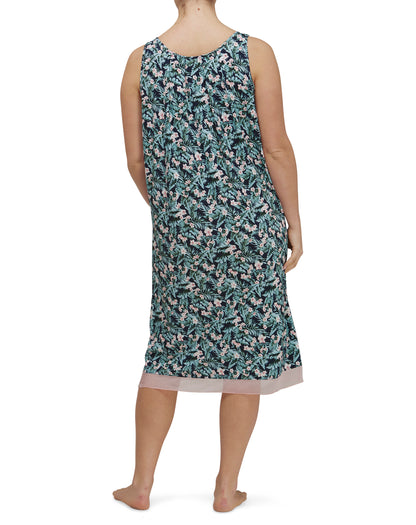 ALOHA SLEEVELESS NIGHTIE NAVY - Y439