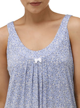 Load image into Gallery viewer, YUU SLEEVELESS DITSY NIGHTIE BLUE BELL - Y448
