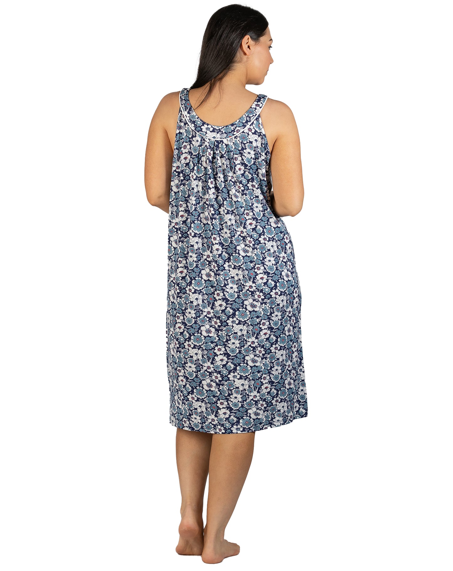 DAHLIA SLEEVELESS NIGHTIE NAVY - Y460D