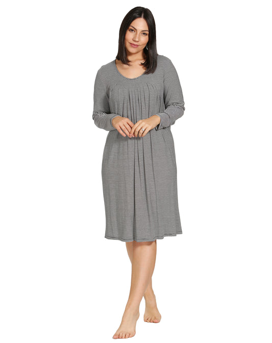 STRIPE NIGHTIE / NAVY- Y601