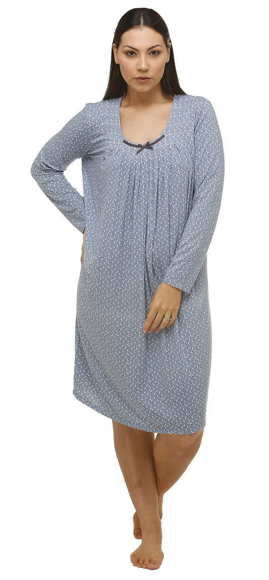 TULIP GROSGRAIN NIGHTIE STORM BLUE - Y624