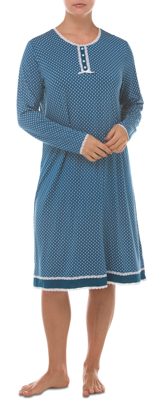 SPOT NIGHTIE PEACOCK - Y644
