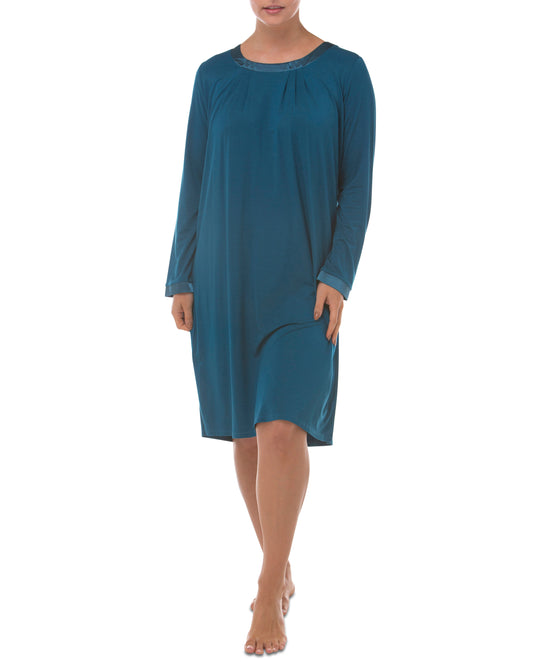 MARAIS LONG SLEEVE DRESS PEACOCK - Y657