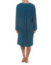 Load image into Gallery viewer, MARAIS LONG SLEEVE DRESS PEACOCK - Y657

