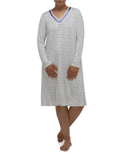 BOTANICAL BLUES NIGHTIE SLATE BLUE - Y676