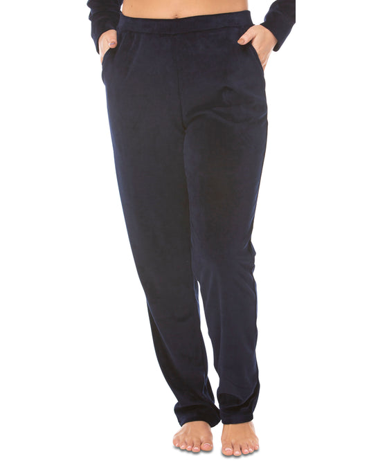 VELOUR PANT NAVY - Y703