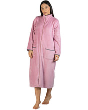 Load image into Gallery viewer, SATIN ZIP ROBE BLUSH - Y801
