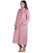 Load image into Gallery viewer, SATIN ZIP ROBE BLUSH - Y801
